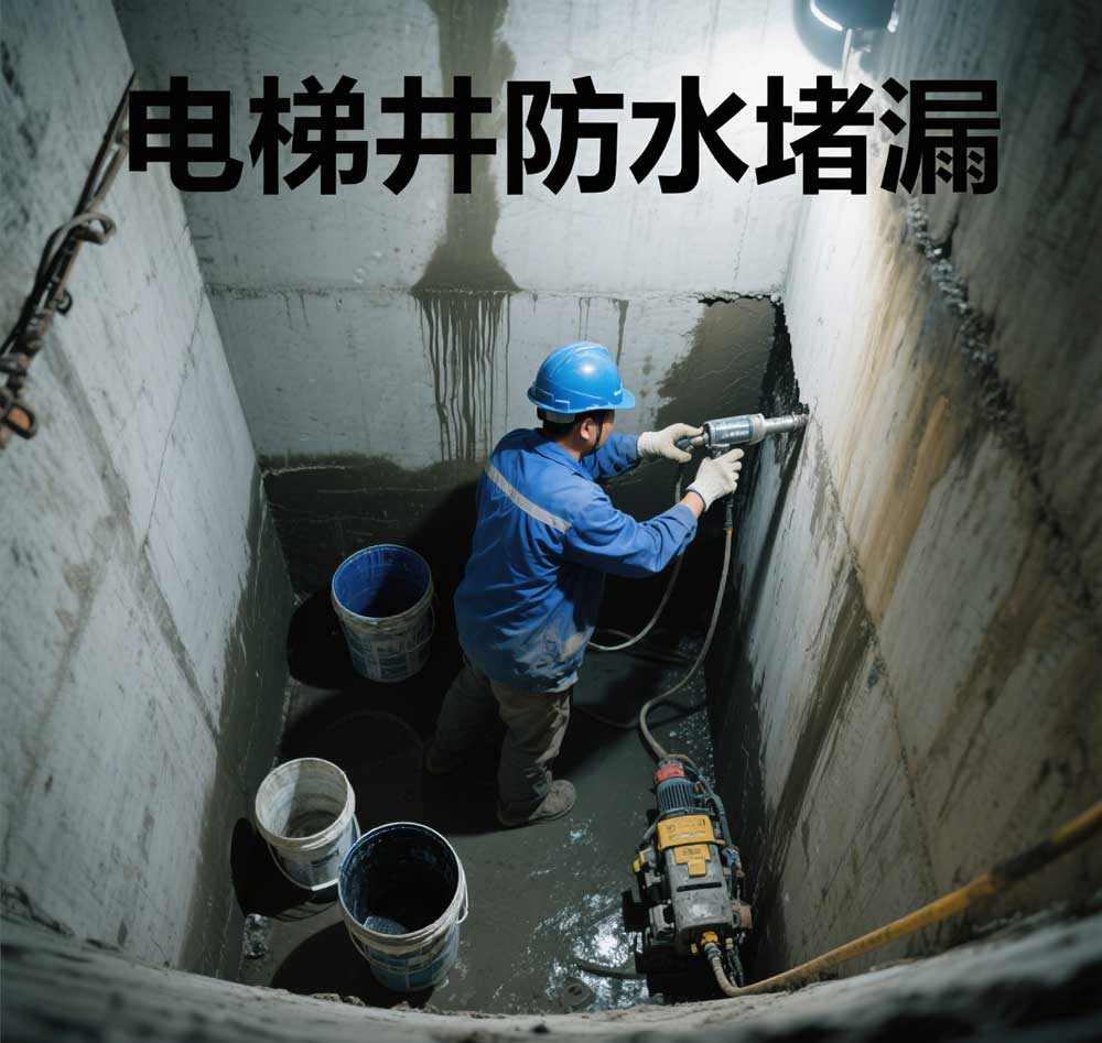 电梯井防水堵漏，常州专业电梯井漏水维修公司